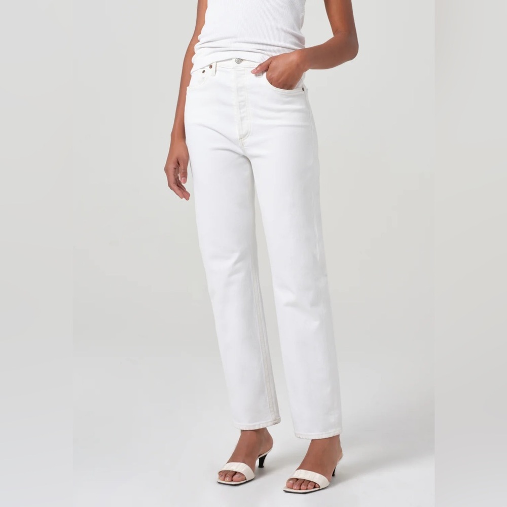 Agolde Straight Leg Jeans in White